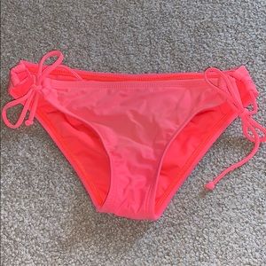 Neon coral pink bikini bottoms